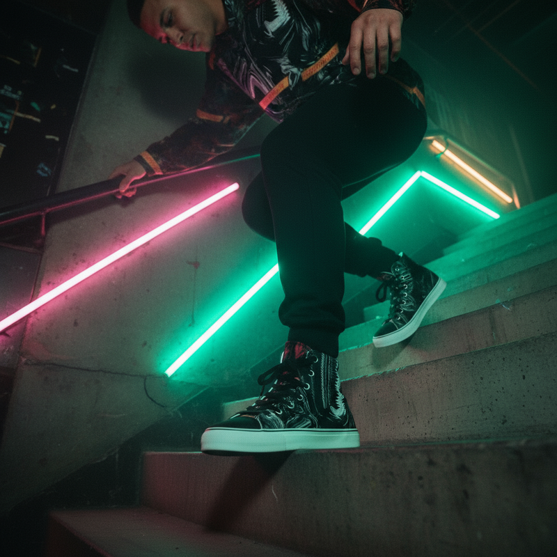 Climbing Neon Geometry