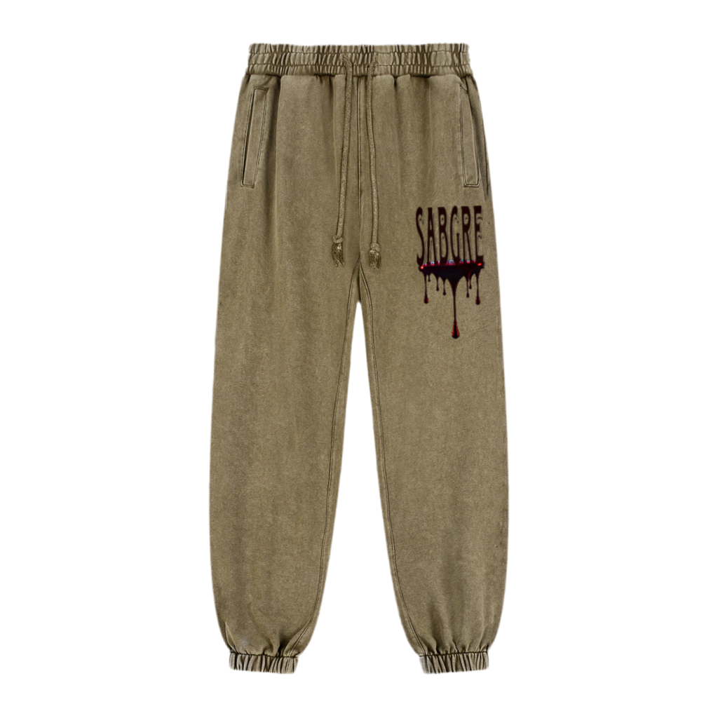 SABEGRE “SABGRE” Snow Wash Heavyweight Jogged Sweatpants
