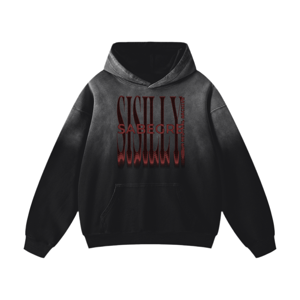SABEGRE Muted Heavyweight Sunfade Oversized Hoodie