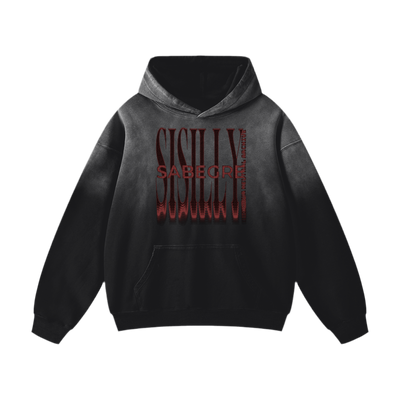 SABEGRE Muted Heavyweight Sunfade Oversized Hoodie