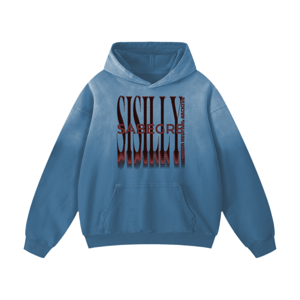 SABEGRE Muted Heavyweight Sunfade Oversized Hoodie