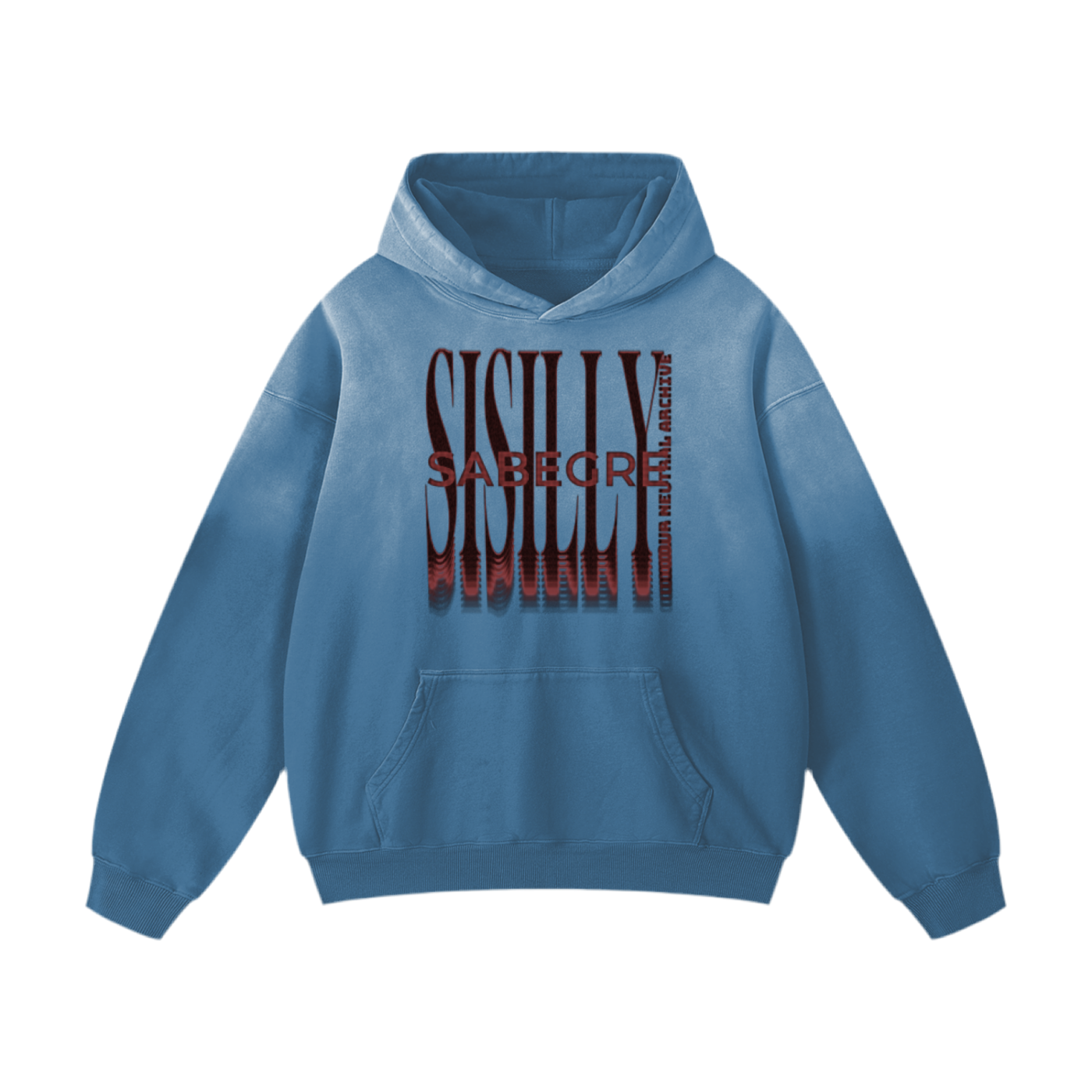 SABEGRE Muted Heavyweight Sunfade Oversized Hoodie
