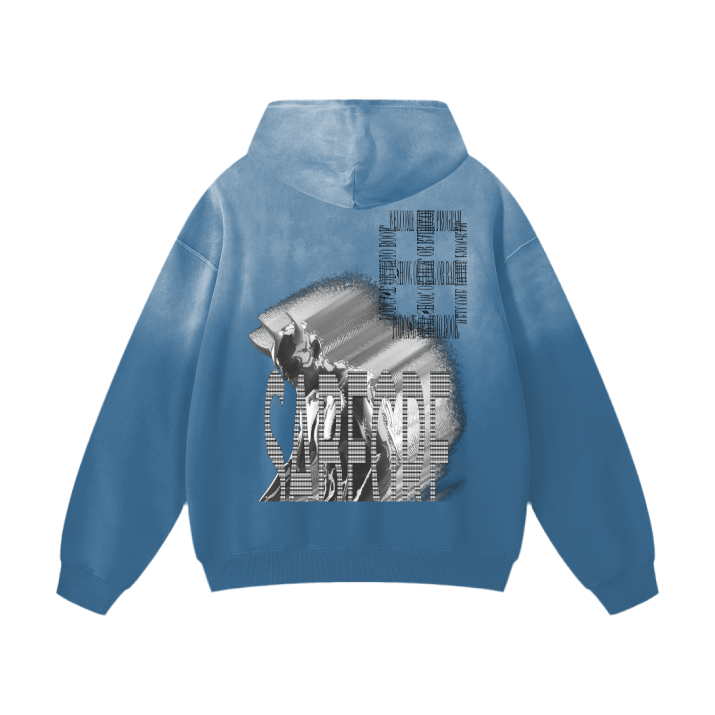 SABEGRE Muted Heavyweight Sunfade Oversized Hoodie