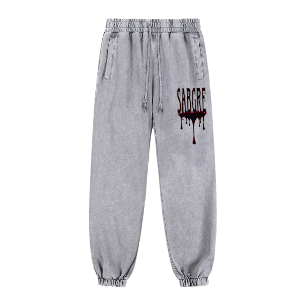 SABEGRE “SABGRE” Snow Wash Heavyweight Jogged Sweatpants