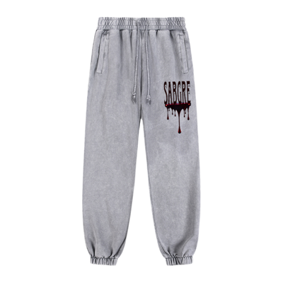 SABEGRE “SABGRE” Snow Wash Heavyweight Jogged Sweatpants