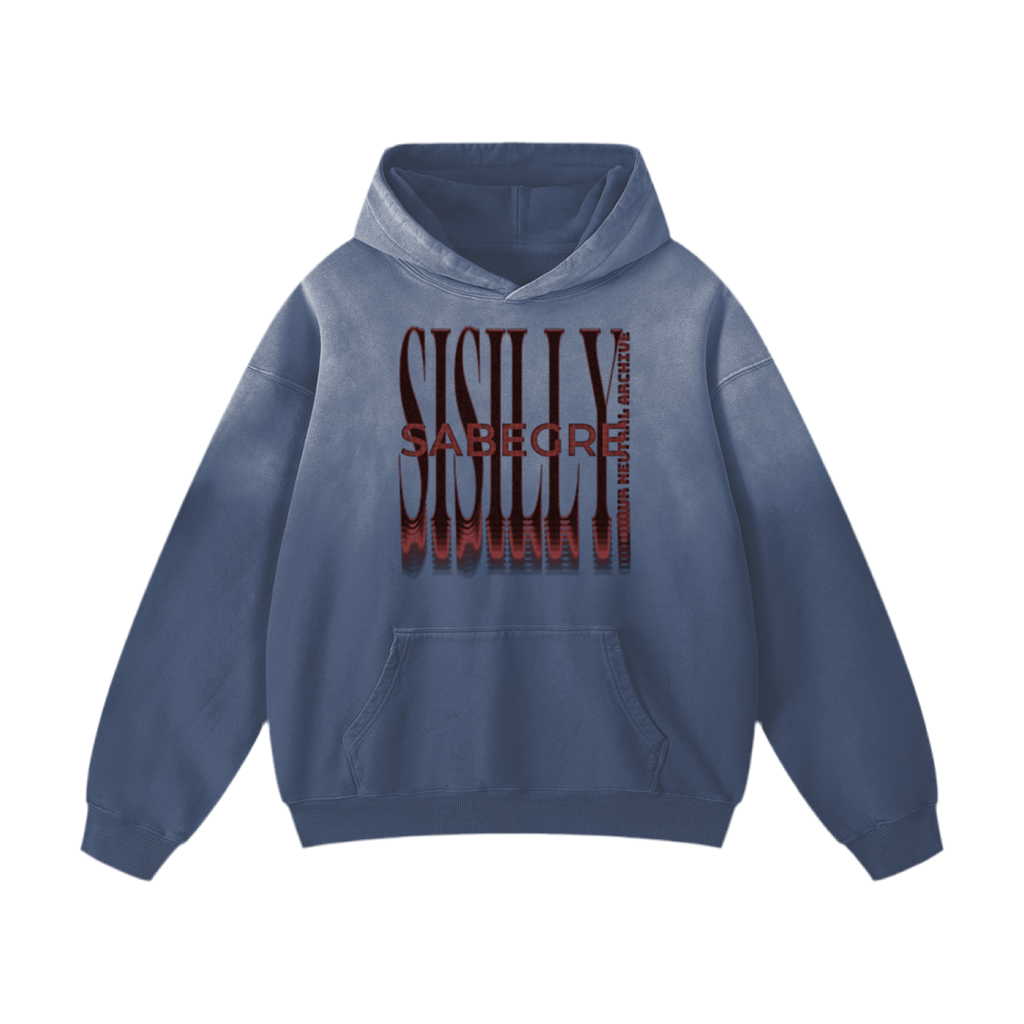 SABEGRE Muted Heavyweight Sunfade Oversized Hoodie