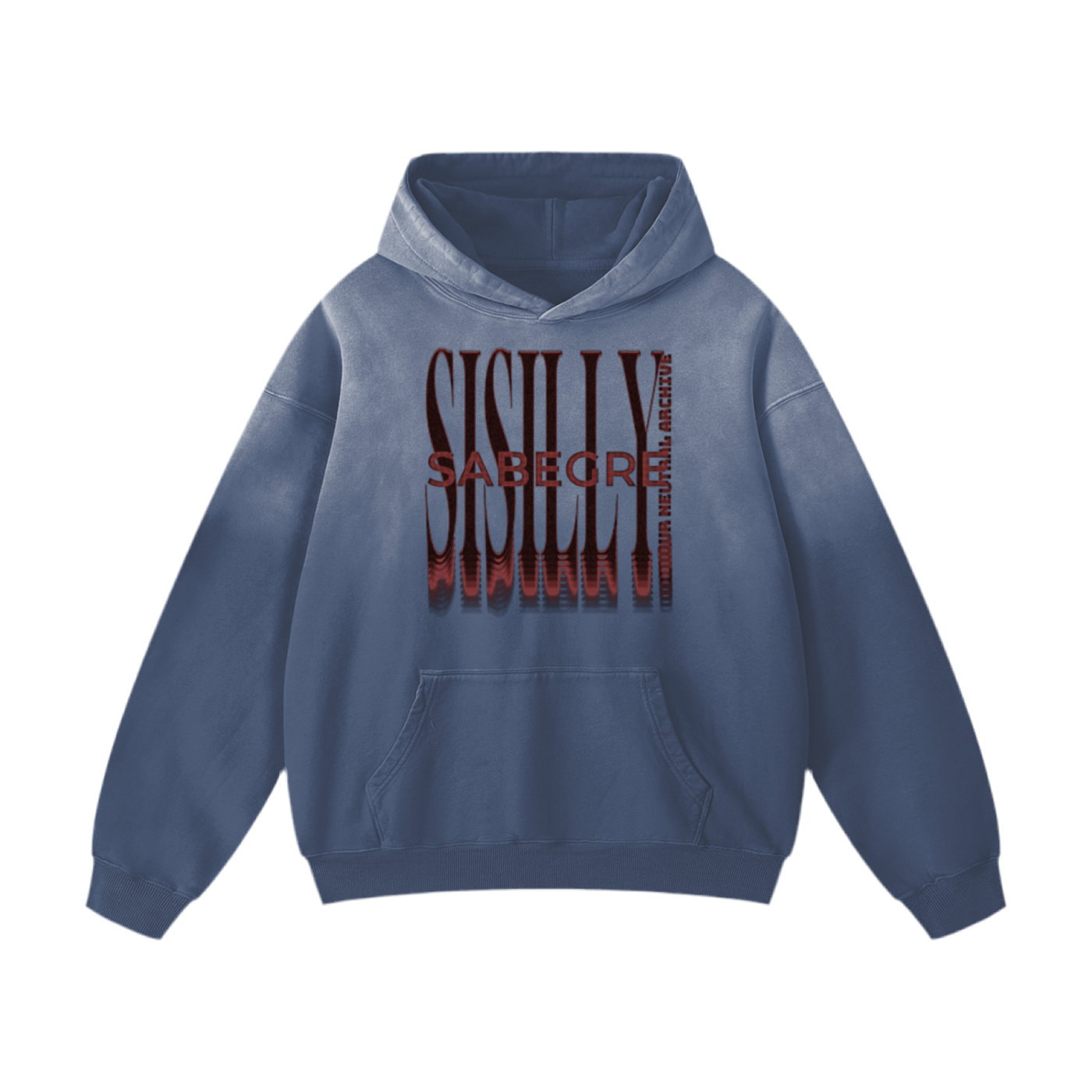SABEGRE Muted Heavyweight Sunfade Oversized Hoodie