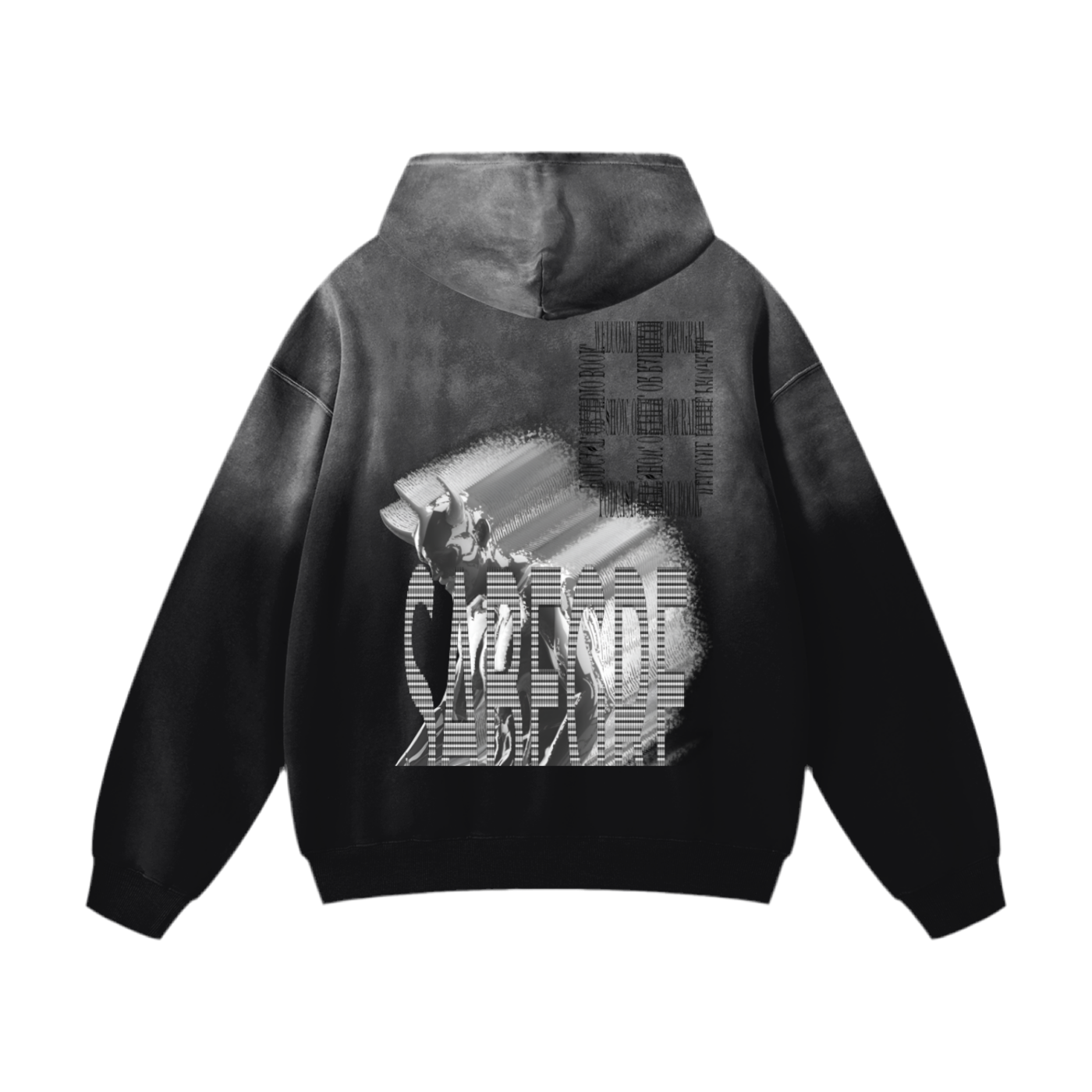 SABEGRE Muted Heavyweight Sunfade Oversized Hoodie
