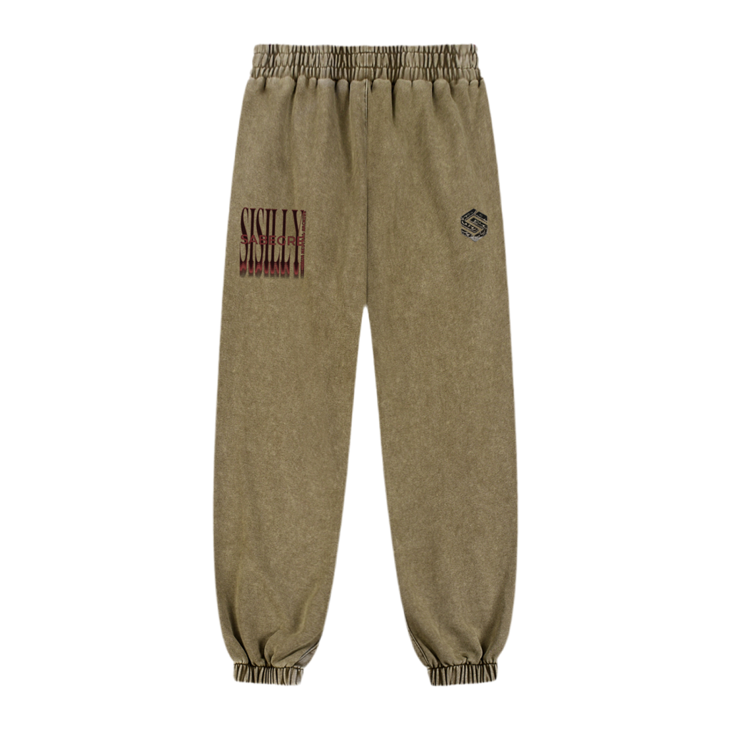 SABEGRE “SABGRE” Snow Wash Heavyweight Jogged Sweatpants